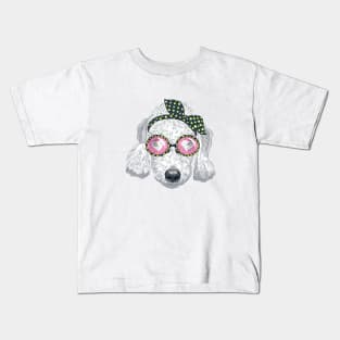 Hipster dog Bedlington Terrier Kids T-Shirt